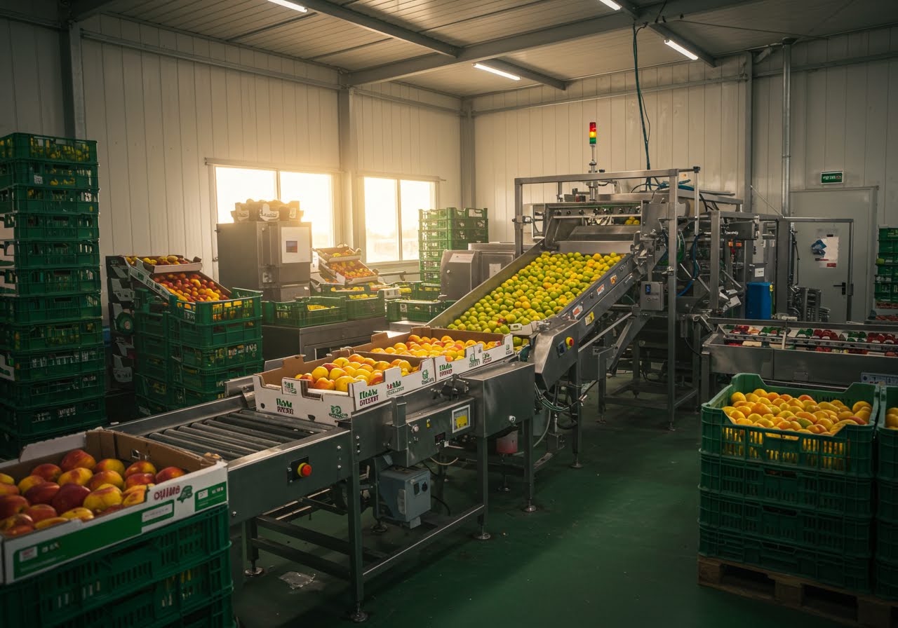 A packing house with outbound logistics